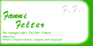 fanni felter business card